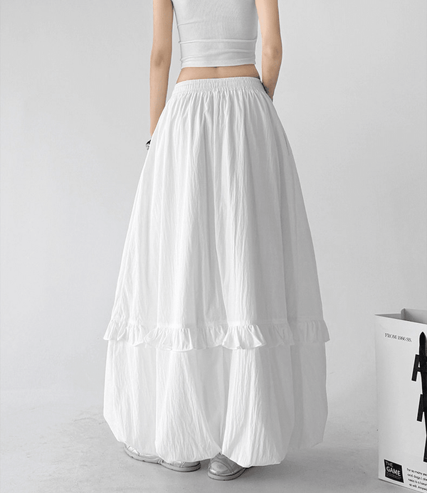 Ruffle Hem Bubble Maxi Skirt - CT5237 - COPPING THREADS - CT Select