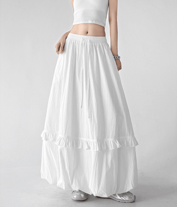 Ruffle Hem Bubble Maxi Skirt - CT5237 - COPPING THREADS - CT Select