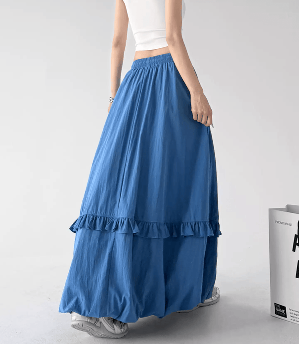 Ruffle Hem Bubble Maxi Skirt - CT5237 - COPPING THREADS - CT Select