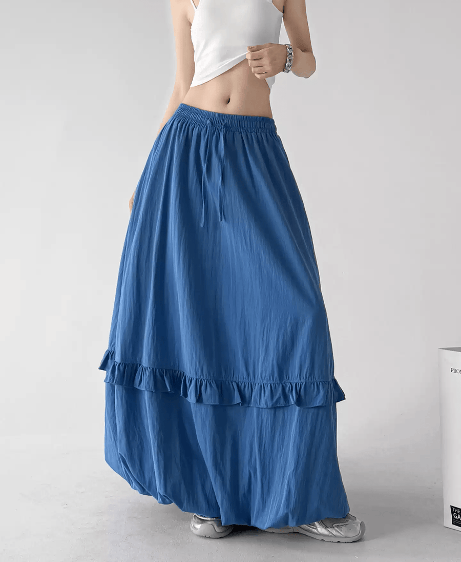 Ruffle Hem Bubble Maxi Skirt - CT5237 - COPPING THREADS - CT Select