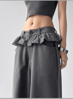 Ruffle Waist Pleated Wide - Leg Trousers - COPPING THREADS - CT Select