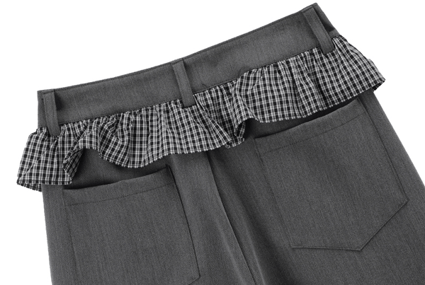 Ruffle Waist Pleated Wide - Leg Trousers - COPPING THREADS - CT Select