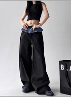 Ruffle Waist Pleated Wide - Leg Trousers - COPPING THREADS - CT Select