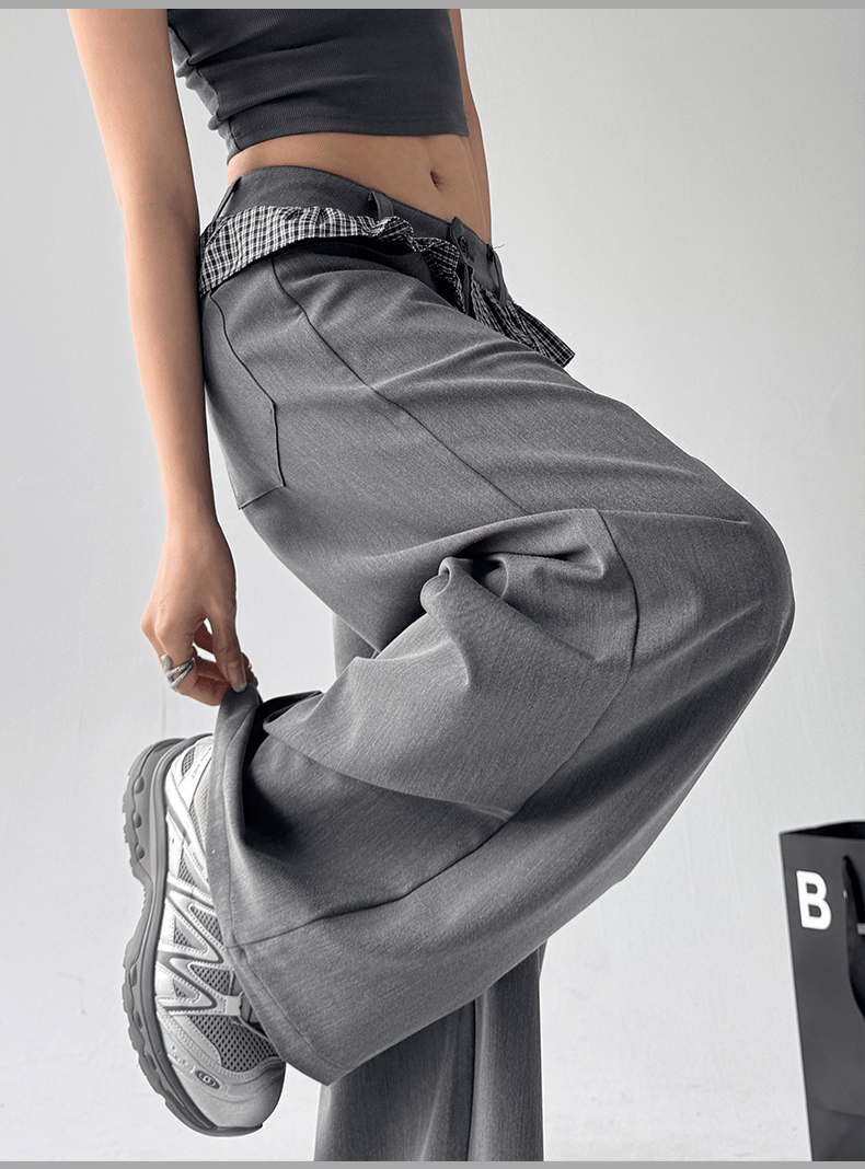 Ruffle Waist Pleated Wide - Leg Trousers - COPPING THREADS - CT Select