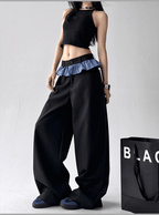 Ruffle Waist Pleated Wide - Leg Trousers - COPPING THREADS - CT Select