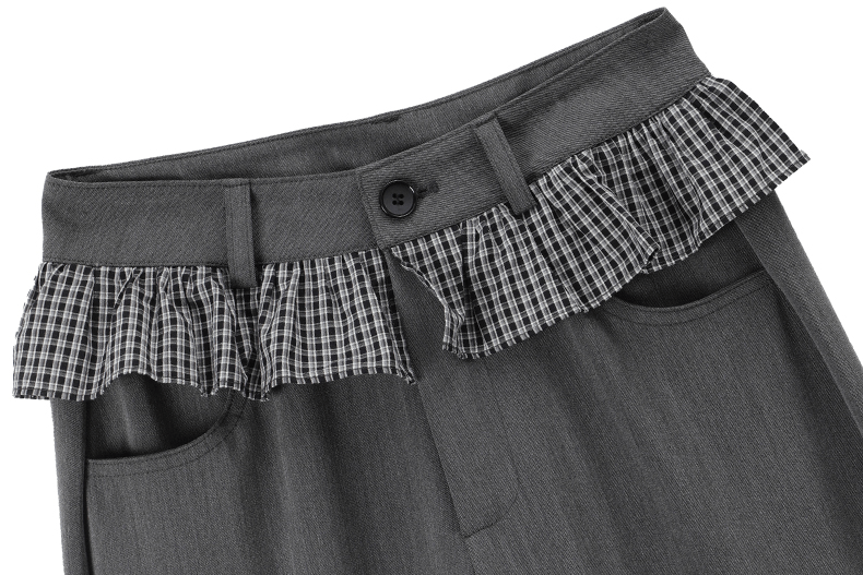 Ruffle Waist Pleated Wide - Leg Trousers - COPPING THREADS - CT Select