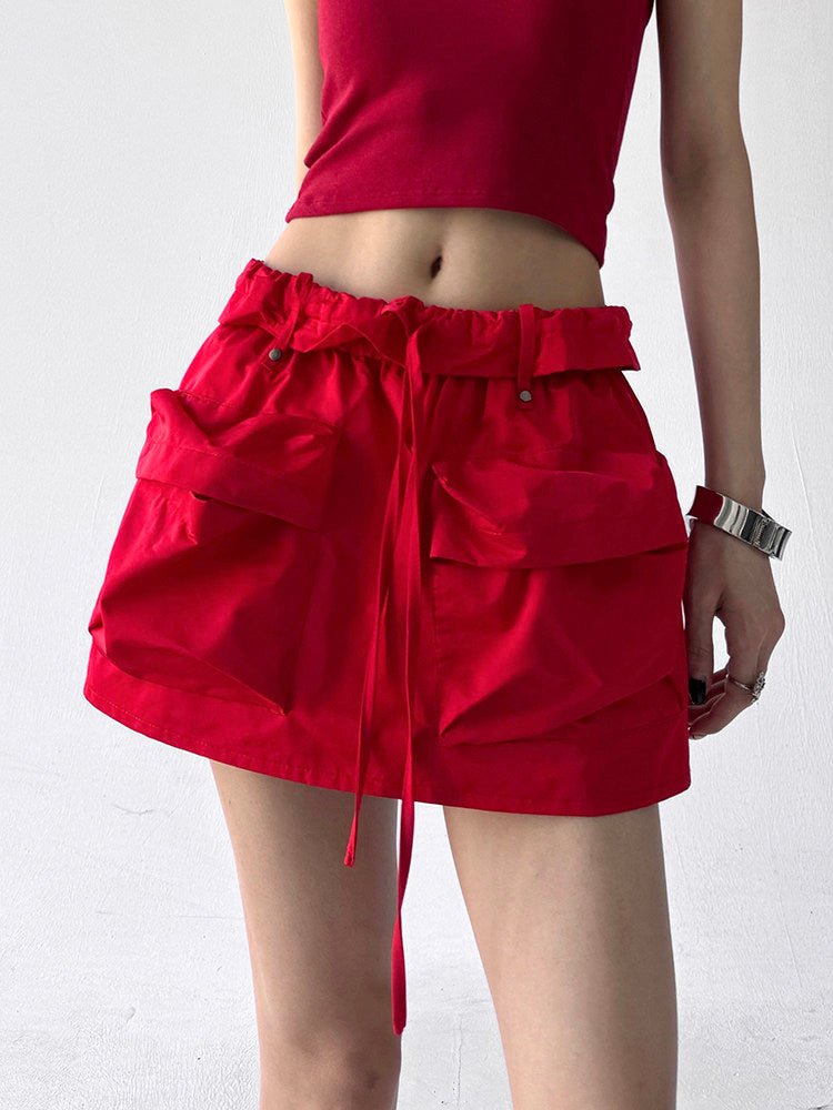 Ruffle-Waist Utility Shorts - CT04201 - COPPING THREADS - CT ORIGINALS