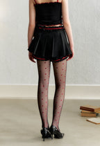 Ruffled Trim Pleated Skirt - COPPING THREADS - AYF