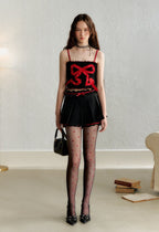 Ruffled Trim Pleated Skirt - COPPING THREADS - AYF