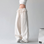 Ruffle‑Waist Wide‑Leg Sweatpants - COPPING THREADS - CT Select