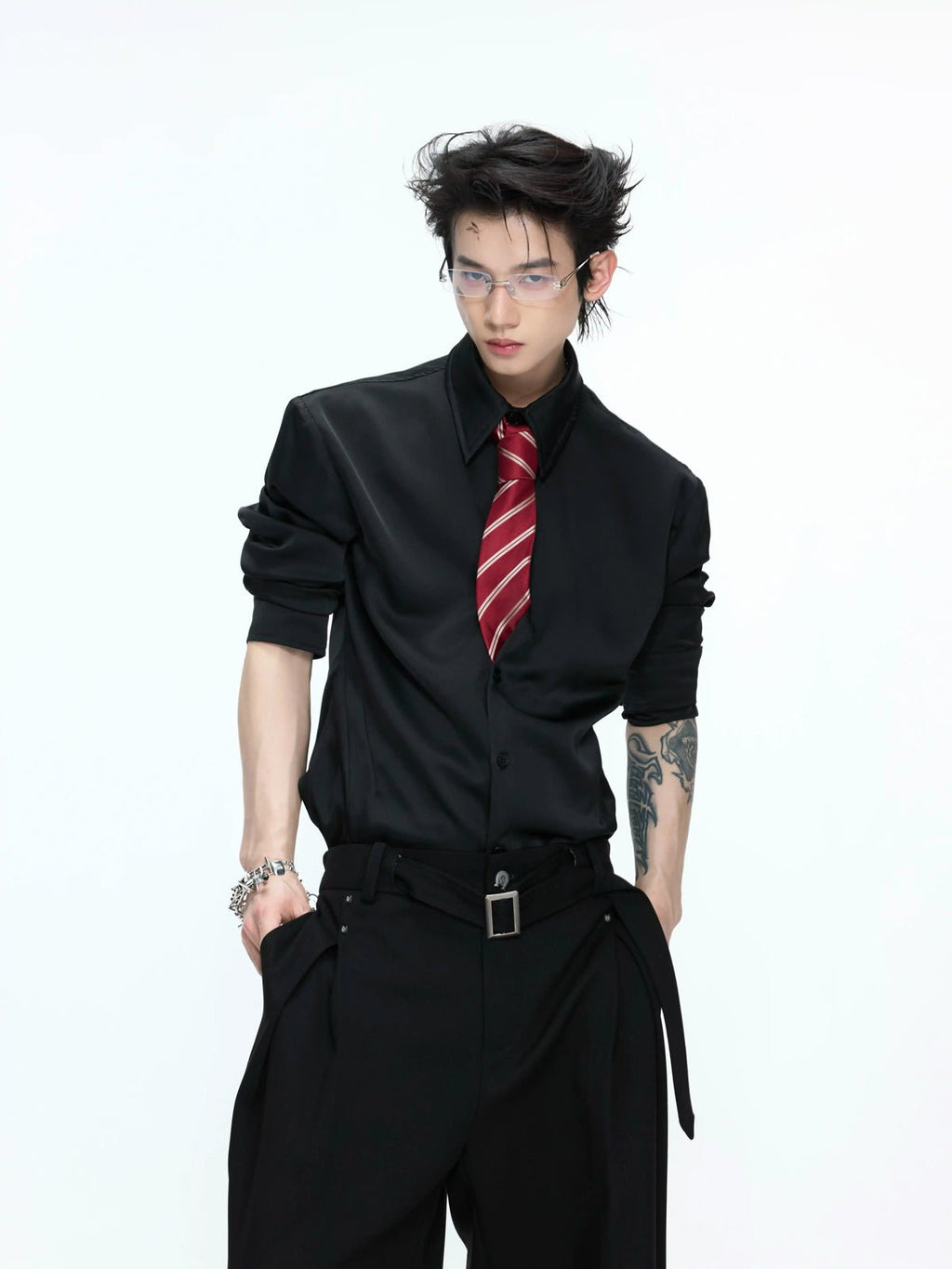 Satin-Finish Waist-Shaped Shirt - COPPING THREADS - Argue Culture