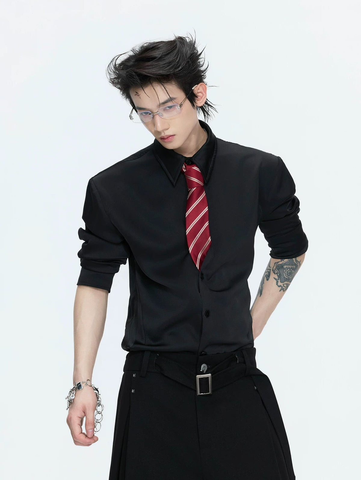 Satin-Finish Waist-Shaped Shirt - COPPING THREADS - Argue Culture