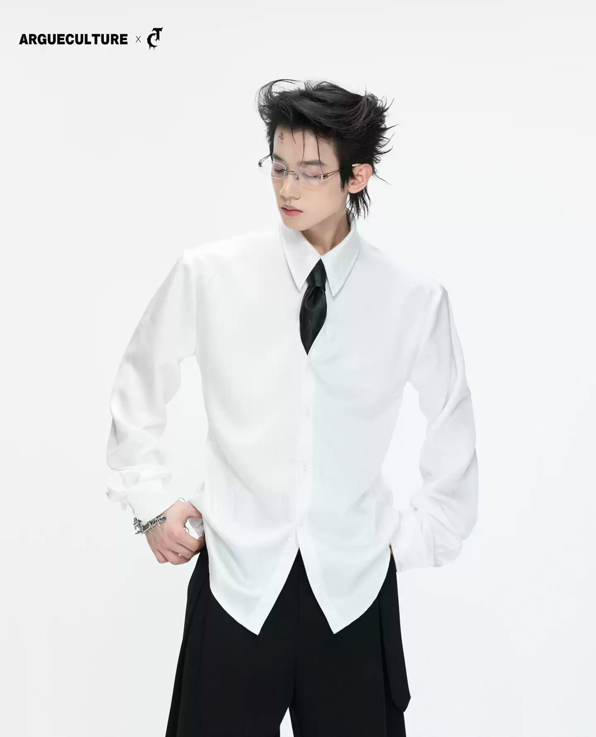 Satin-Finish Waist-Shaped Shirt - COPPING THREADS - Argue Culture