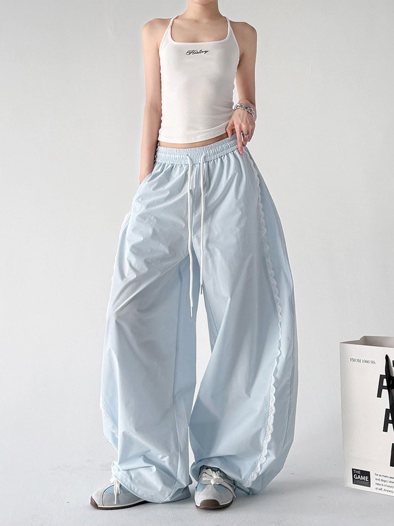 Scalloped-Lace Wide-Leg Pants - CT66203 - COPPING THREADS - CT ORIGINALS