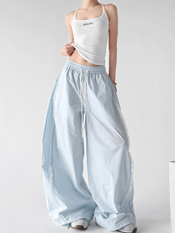 Scalloped-Lace Wide-Leg Pants - CT66203 - COPPING THREADS - CT ORIGINALS