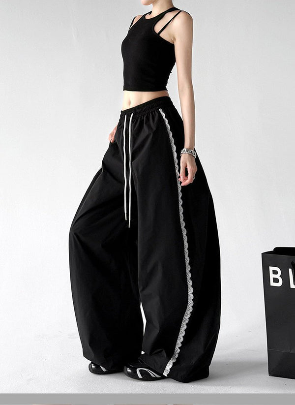 Scalloped-Lace Wide-Leg Pants - CT66203 - COPPING THREADS - CT ORIGINALS
