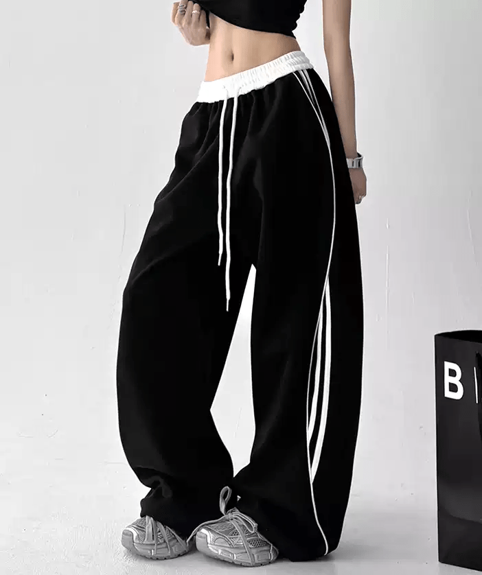 Scimitar Stripe Wide‑Leg Track Pants - COPPING THREADS - CT Select