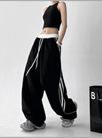 Scimitar Stripe Wide‑Leg Track Pants - COPPING THREADS - CT Select