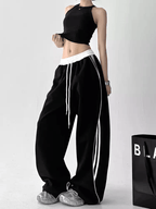 Scimitar Stripe Wide‑Leg Track Pants - COPPING THREADS - CT Select