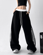 Scimitar Stripe Wide‑Leg Track Pants - COPPING THREADS - CT Select