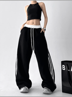 Scimitar Stripe Wide‑Leg Track Pants - COPPING THREADS - CT Select