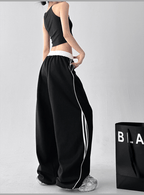 Scimitar Stripe Wide‑Leg Track Pants - COPPING THREADS - CT Select