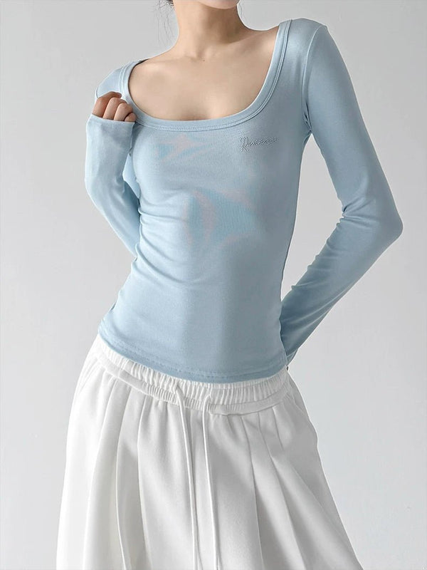 Scoop-Neck Long-Sleeve T-Shirt - COPPING THREADS - CT ORIGINALS