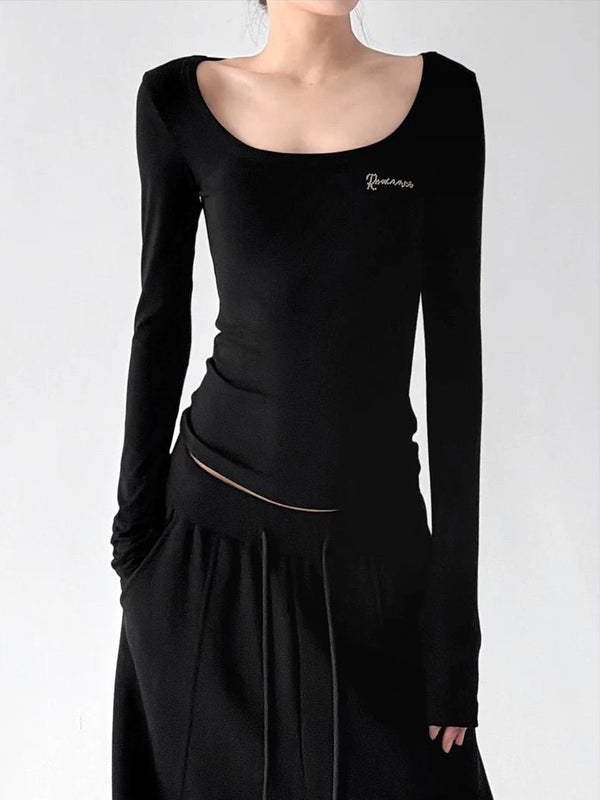 Scoop-Neck Long-Sleeve T-Shirt - COPPING THREADS - CT ORIGINALS