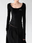 Scoop-Neck Long-Sleeve T-Shirt - COPPING THREADS - CT ORIGINALS