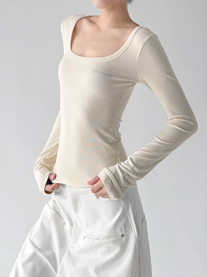 Scoop-Neck Long-Sleeve T-Shirt - COPPING THREADS - CT ORIGINALS