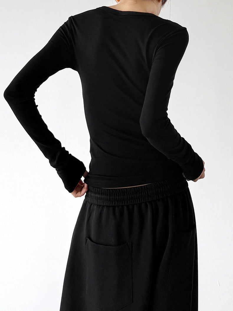 Scoop-Neck Long-Sleeve Top - CT66239 - COPPING THREADS - CT ORIGINALS