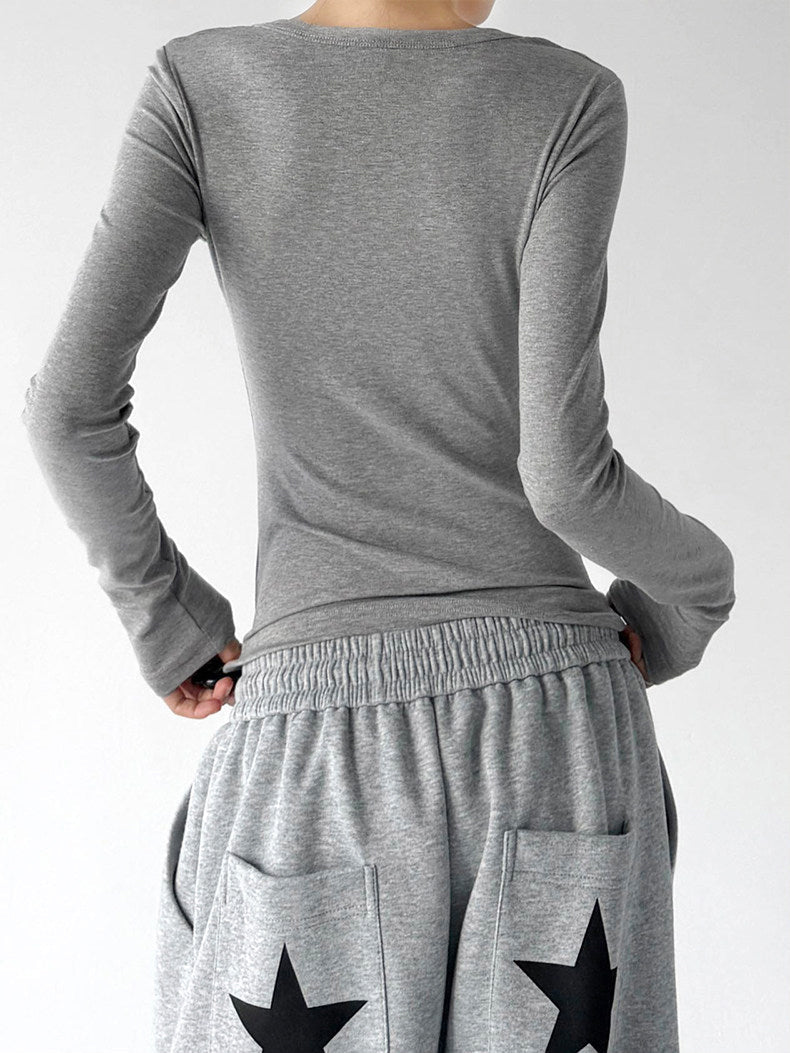 Scoop-Neck Long-Sleeve Top - CT66239 - COPPING THREADS - CT ORIGINALS
