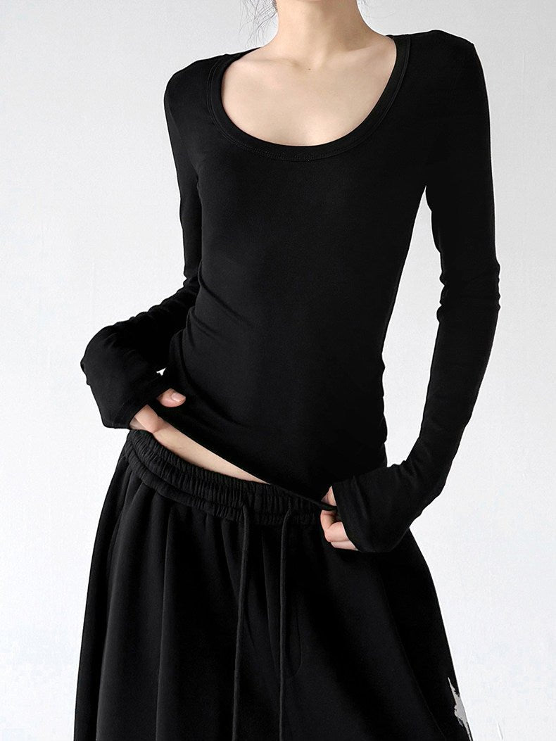 Scoop-Neck Long-Sleeve Top - CT66239 - COPPING THREADS - CT ORIGINALS