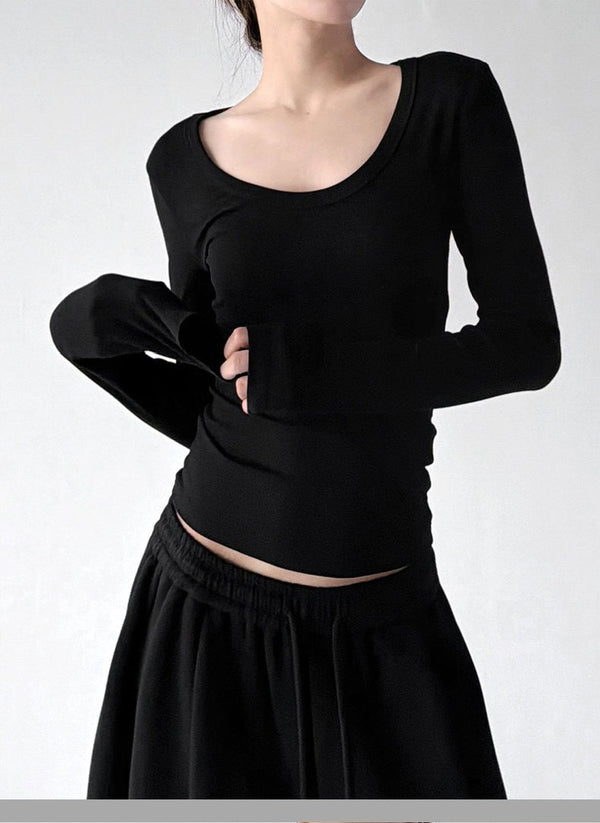 Scoop-Neck Long-Sleeve Top - CT66239 - COPPING THREADS - CT ORIGINALS