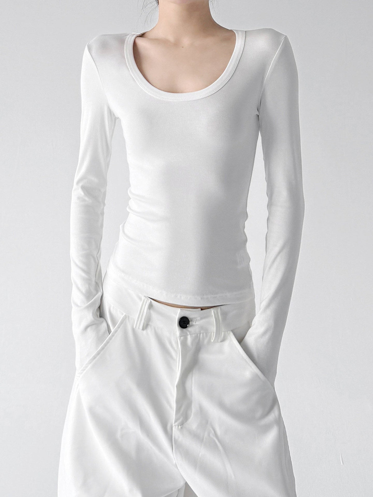Scoop-Neck Long-Sleeve Top - CT66239 - COPPING THREADS - CT ORIGINALS