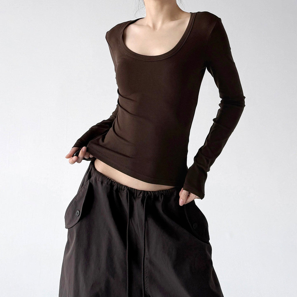 Scoop-Neck Long-Sleeve Top - CT66239 - COPPING THREADS - CT ORIGINALS