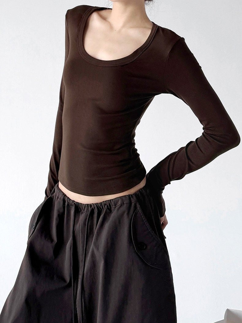 Scoop-Neck Long-Sleeve Top - CT66239 - COPPING THREADS - CT ORIGINALS