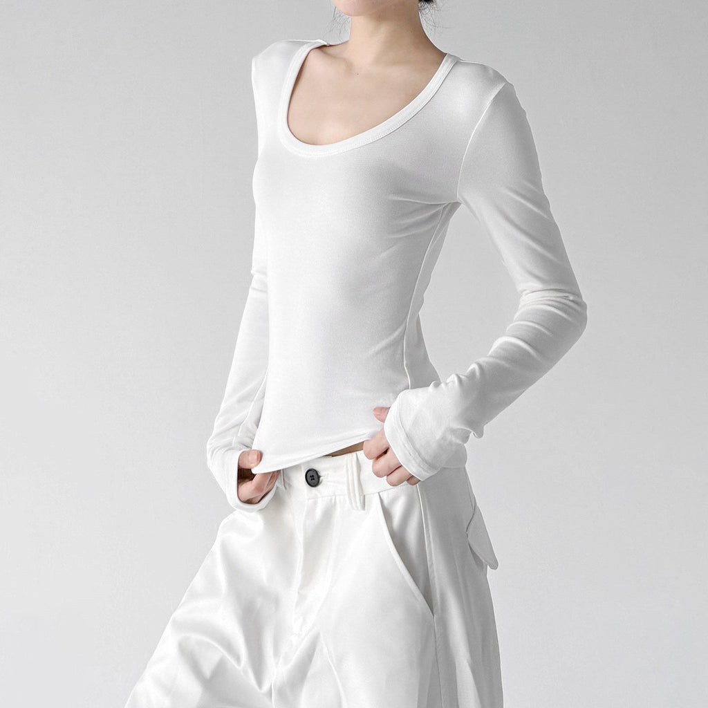 Scoop-Neck Long-Sleeve Top - CT66239 - COPPING THREADS - CT ORIGINALS