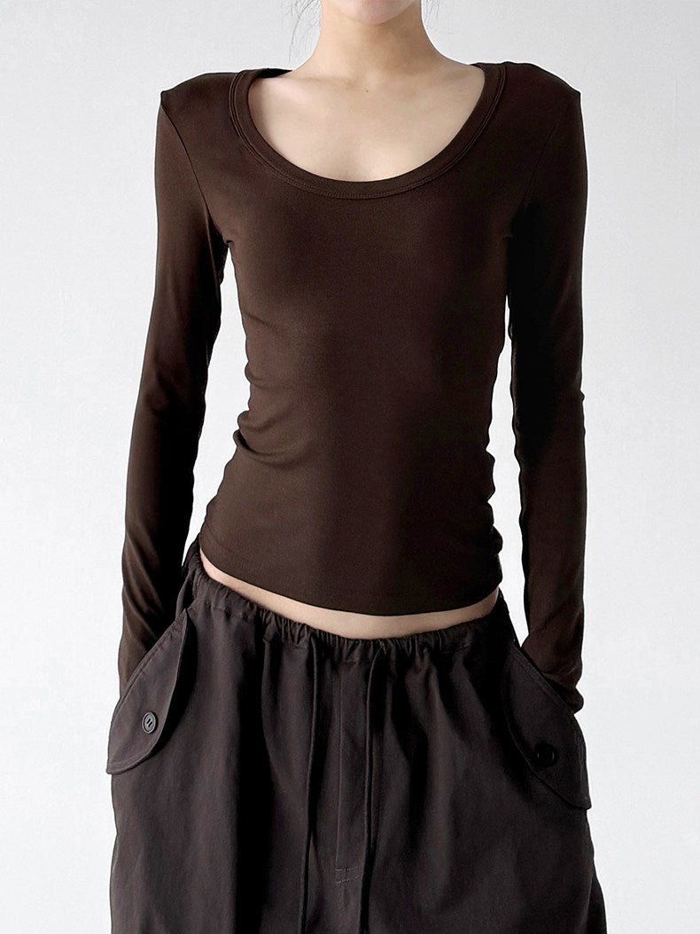 Scoop-Neck Long-Sleeve Top - CT66239 - COPPING THREADS - CT ORIGINALS