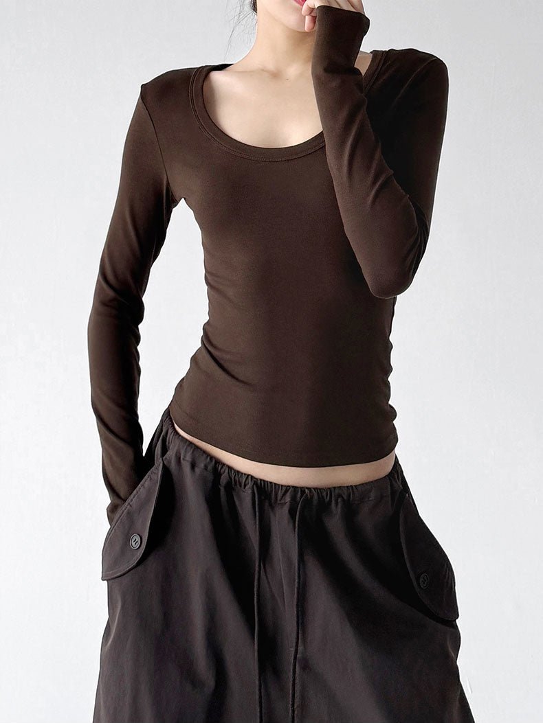 Scoop-Neck Long-Sleeve Top - CT66239 - COPPING THREADS - CT ORIGINALS