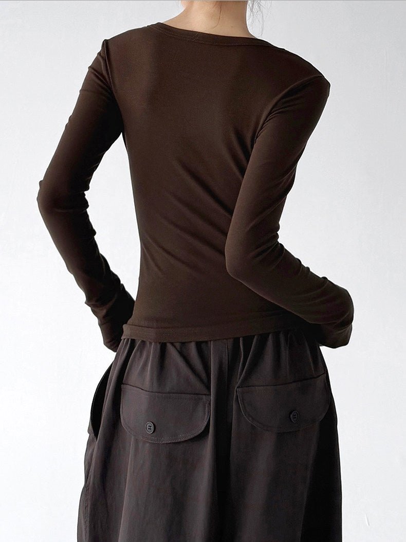 Scoop-Neck Long-Sleeve Top - CT66239 - COPPING THREADS - CT ORIGINALS