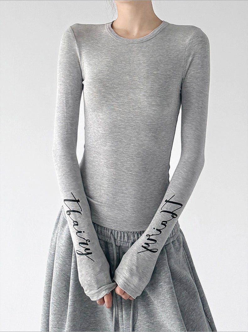 Script-Print Long-Sleeve Top - CT66246 - COPPING THREADS - CT ORIGINALS