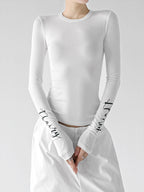 Script-Print Long-Sleeve Top - CT66246 - COPPING THREADS - CT ORIGINALS