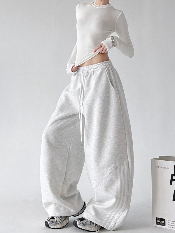 Script-Stripe Wide-Leg Sweatpants - CT66213 - COPPING THREADS - CT ORIGINALS