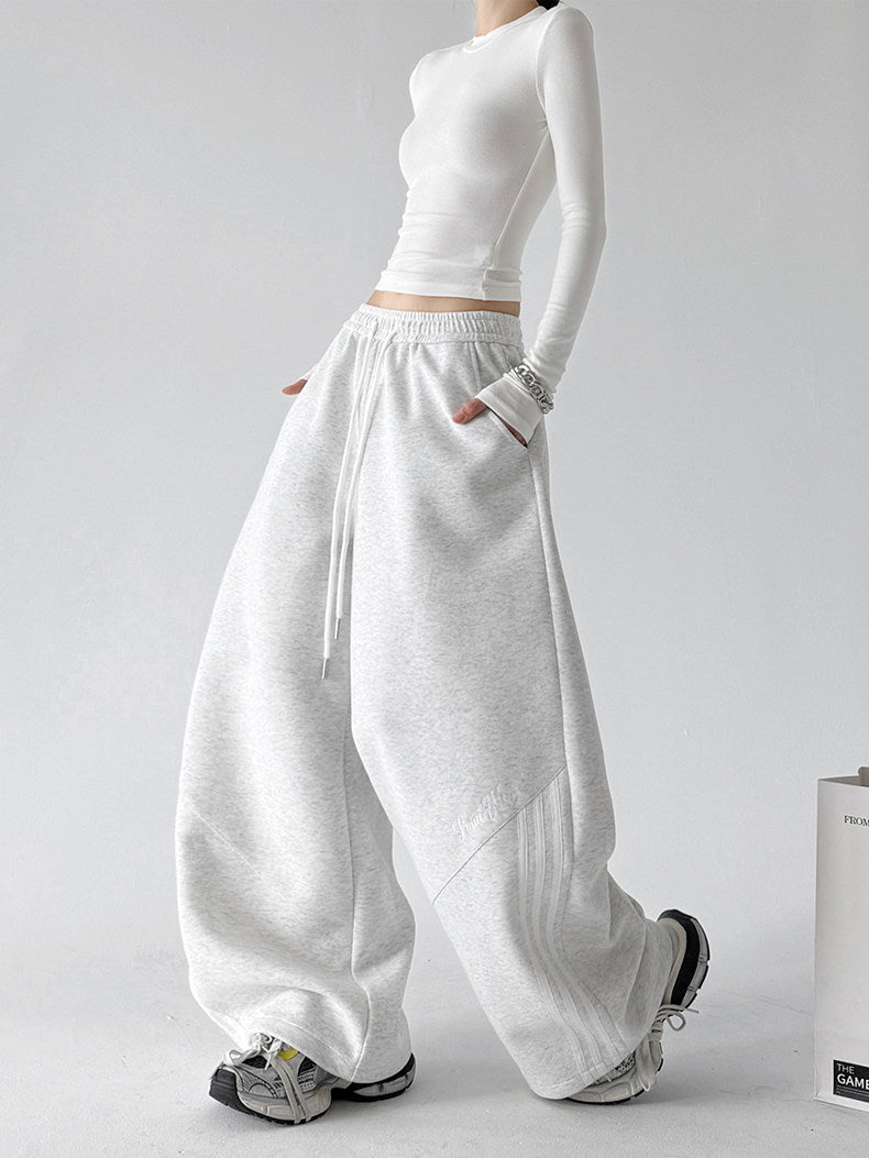 Script-Stripe Wide-Leg Sweatpants - CT66213 - COPPING THREADS - CT ORIGINALS