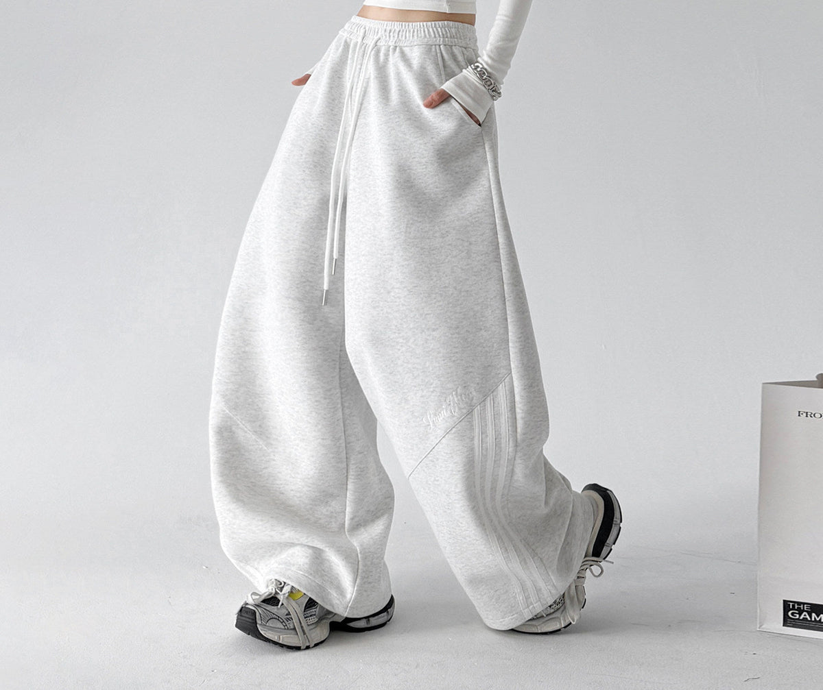 Script-Stripe Wide-Leg Sweatpants - CT66213 - COPPING THREADS - CT ORIGINALS