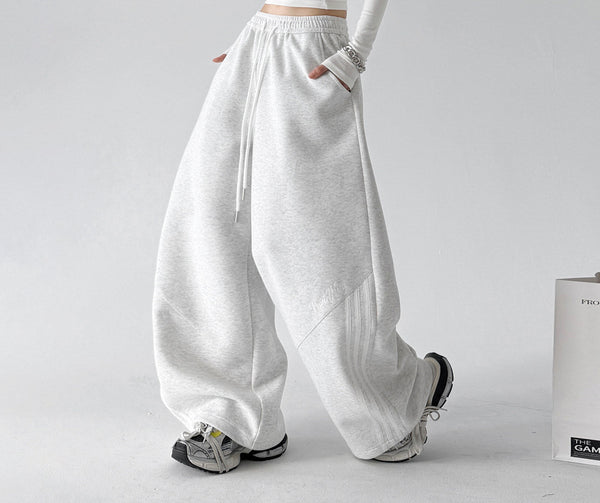 Script-Stripe Wide-Leg Sweatpants - CT66213 - COPPING THREADS - CT ORIGINALS