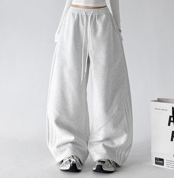 Script-Stripe Wide-Leg Sweatpants - CT66213 - COPPING THREADS - CT ORIGINALS