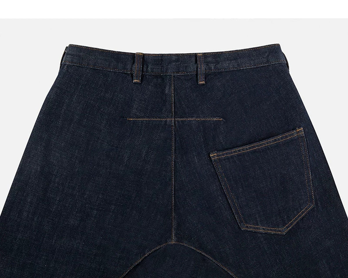 Sculpted Curved-Leg Jeans - COPPING THREADS - IDLT