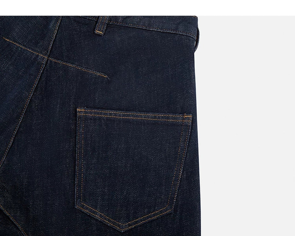 Sculpted Curved-Leg Jeans - COPPING THREADS - IDLT